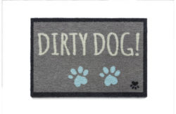 Howler and Scratch Dirty Dog Doormat - 75x50cm - Grey.
